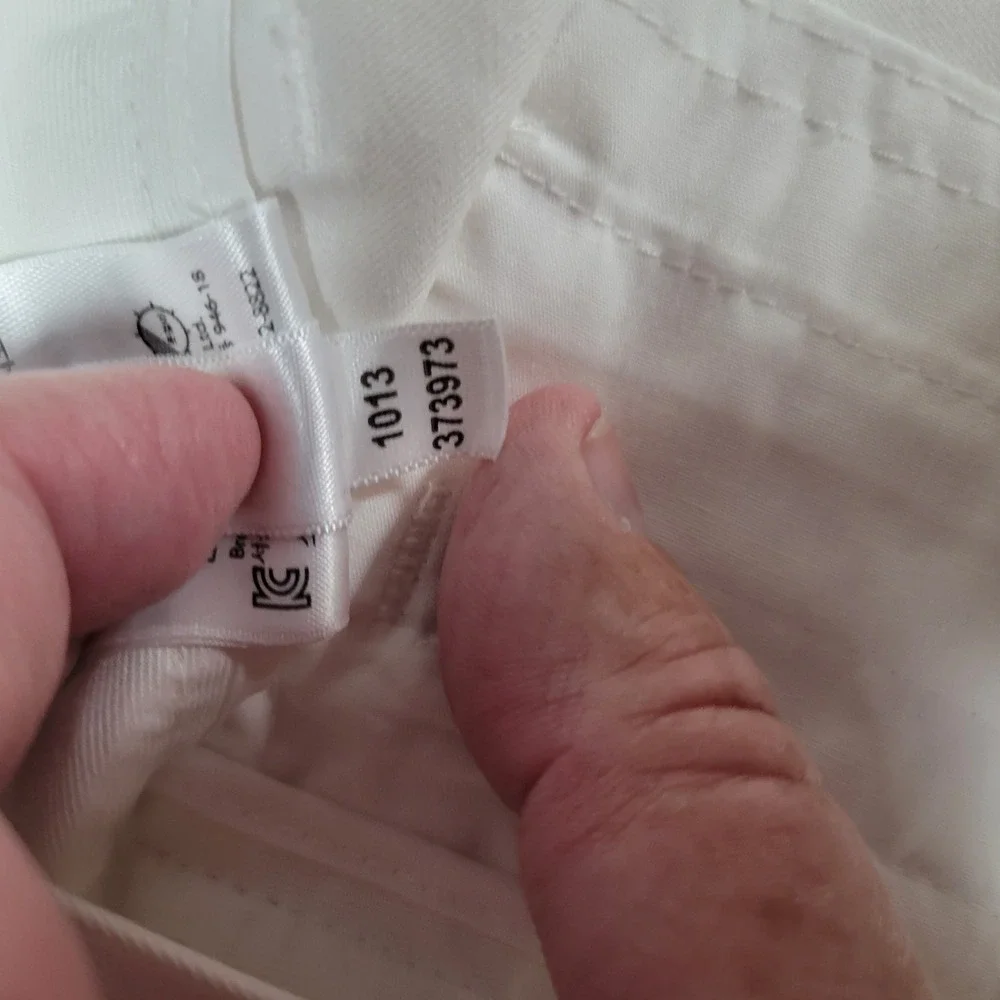 Brooks Brothers 346 Natalie Fit Pants Womens 14 White Cotton Straight Leg Dress